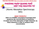 Bài giảng Phương pháp quang phổ hấp thụ nguyên tử (AAS) chi tiết nhất
