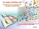 Bài giảng Đại cương hoá sinh ThS. Mạnh Trường Lâm [chuẩn nhất]