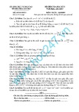 Đề thi học kì 1 lớp 12 môn Toán năm học 2014-2015 - Sở GD&ĐT Cần Thơ