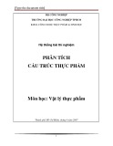 Phân tích cấu trúc thực phẩm: Hệ thống bài thí nghiệm chi tiết