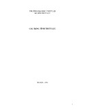 Bảng tính thủy lực: Tài liệu từ Đại học Thủy Lợi