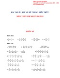 Bài tập Toán lớp 4: Ôn tập và hệ thống kiến thức hè năm 2015