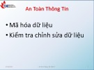 Bài giảng An ninh mạng: An toàn thông tin (Network security) chi tiết