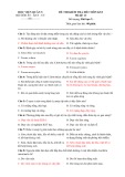 Đề thi kiểm tra hết môn Ký sinh trùng - Học viện quân y (Mã đề 11)