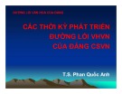 Đường lối văn hóa của Đảng CSVN: Bài giảng Quản lý Nhà nước về văn hóa - thông tin, các thời kỳ phát triển