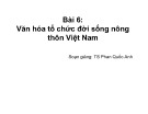 Văn hóa tổ chức đời sống nông thôn Việt Nam: Bài giảng Bài 6