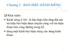 Bài giảng Hệ thống báo hiệu: Chương 2 - Báo hiệu kênh riêng