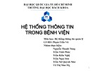 Bài thuyết trình Hệ thống thông tin trong bệnh viện