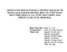 Thương mại quốc tế: Vì sao ít lợi ích cho nước đang phát triển hơn nước phát triển? - Bài thuyết trình