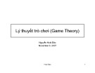 Bài giảng Lý thuyết trò chơi (Game Theory) chi tiết, đầy đủ