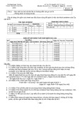 Đề thi Microsoft Excel năm 2005 tốt nghiệp lớp TC TH-KT (Đề số 01)