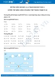 Hướng dẫn giải bài tập Toán 1 trang 88 SGK: Bài 1, 2, 3, 4 (Chi tiết)