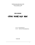 Bài giảng Công nghệ dạy học ThS. Bùi Ngọc Sơn chuẩn nhất