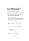 International Financial Reporting Standard 1: First-time adoption of international financial reporting standards