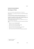 International Accounting Standard 33: Earnings per share