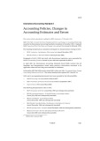 International Accounting Standard 8: Accounting policies, changes in accounting estimates and errors