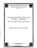 Tài liệu bồi dưỡng công chức văn hóa – xã hội xã (khu vực trung du, miền núi và vùng dân tộc) - Quyển II: Kỹ năng tác nghiệp (tt)