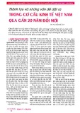 Cơ cấu kinh tế Việt Nam: Thành tựu và vấn đề đặt ra sau 20 năm đổi mới