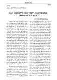 Bàn thêm về cấu trúc thông báo trong đoạn văn
