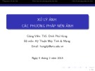 Bài giảng Xử lý ảnh Bài 6 & 7: ThS. Đinh Phú Hùng