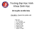 Quá trình phiên mã: Bài thuyết trình Di truyền và tiến hóa - Chủ đề 4