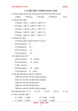 Trắc nghiệm Hóa sinh: Hemoglobin (tiếp theo)