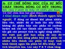 Bài giảng Nguyên lý động cơ đốt trong: Cơ chế động học của sự bốc cháy trong động cơ đốt trong