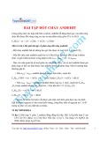 Bài tập đốt cháy andehit