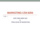Bài giảng Marketing căn bản - Tuần 1: Giới thiệu môn học và tổng quan về marketing