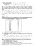 Đề thi Toán ứng dụng 2014-2015 Đại học Sư phạm Kỹ thuật TP. HCM