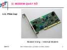 Modem quay số: Bài giảng Thiết bị và cáp viễn thông - Bài 4