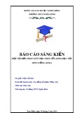 SKKN: Một số biện pháp giúp học sinh yếu, kém học tốt môn tiếng Anh 6