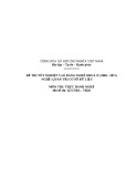 Đề thi Quản trị cơ sở dữ liệu: Tốt nghiệp cao đẳng nghề khoá II (2008-2011), môn thực hành nghề, mã đề QTCSDL-TH20