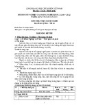 Đề thi tốt nghiệp cao đẳng nghề khoá 3 (2009 - 2012) nghề Quản trị khách sạn môn Thực hành nghề - Mã đề thi: QTKS - TH28