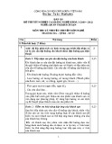 Đáp án đề thi tốt nghiệp cao đẳng nghề Quản trị khách sạn (2009-2012) - Môn Lý thuyết chuyên môn (Mã đề DA QTKS - LT27)