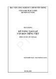 Bài giảng kỹ năng tạo lập văn bản tiếng Việt chuẩn SEO