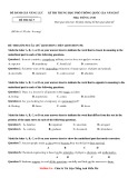 Đề thi THPT Quốc gia 2017 môn tiếng Anh (Đánh giá năng lực) - Đề thi số 7: [Hướng dẫn giải chi tiết]
