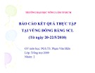Báo cáo kết quả thực tập tại vùng đồng bằng sông Cửu Long
