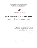Thí nghiệm Hoá hữu cơ: Phản ứng acetyl hóa amin thơm – Tổng hợp acetanilic