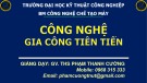 Bài giảng Công nghệ gia công tiên tiến: Chương 5.1 của ThS. Phạm Thanh Cường