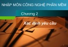 Bài giảng môn Công nghệ phần mềm: Chương 2 - GV. Phạm Mạnh Cương