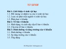 Bài giảng Vi sinh vật học: Bài 1 - Bùi Hồng Quân