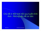 Bài giảng Phân tích dữ liệu nghiên cứu: Chủ đề 2 - Lê Kim Long và Phạm Thành Thái