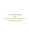 Luận văn: Nghiên cứu công tác Quản trị nguồn nhân lực tại Xí nghiệp Xếp dỡ Sài Gòn