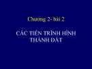 Bài giảng Khoa học đất - Chương 2: Các tiến trình hình thành đất