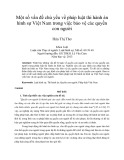 Tóm tắt Luận văn Thạc sĩ Luật học về pháp luật thi hành án hình sự Việt Nam: Vấn đề bảo vệ quyền con người