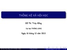 Bài giảng Thống kê xã hội Chương 3: Đỗ Thị Thúy Hằng