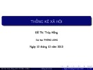 Bài giảng Thống kê xã hội Chương 1: Đỗ Thị Thúy Hằng (Mới nhất)