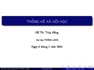Bài giảng Thống kê xã hội Chương 6: Đỗ Thị Thúy Hằng