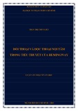 Luận văn thạc sĩ Văn học: Đối thoại và độc thoại nội tâm trong tiểu thuyết của Hemingway